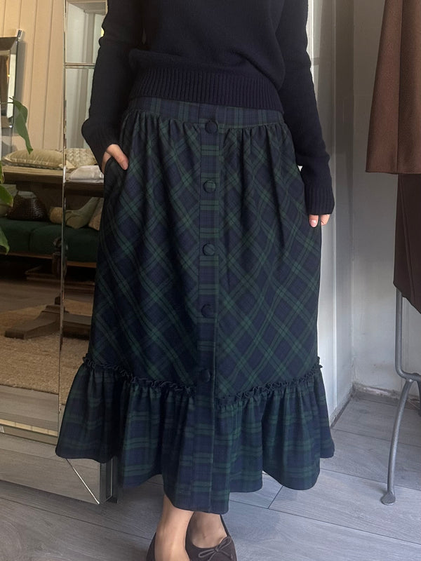 PRE-OWNED LORETTA CAPONI MAXI SKIRT RRP £495 S/M