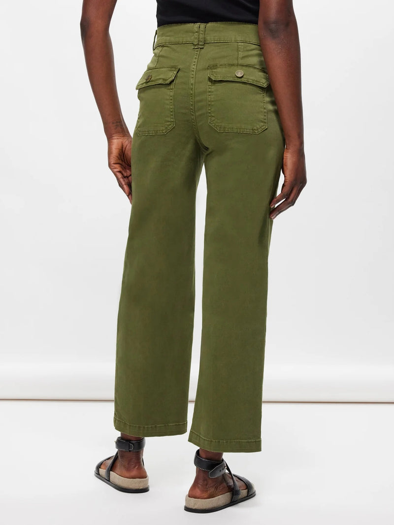FRAME PATCH-POCKET COTTON-TWILL TROUSERS