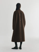 LISA YANG DOUBLE BUTTON COAT IN DARK OAK PRE-ORDER