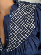 PRE-LOVED LORETTA CAPONI HAND EMBROIDERED BLOUSE S/M RRP £465