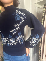 PRE-OWNED SEA EMBROIDERED SWEATER XXS RRP £425