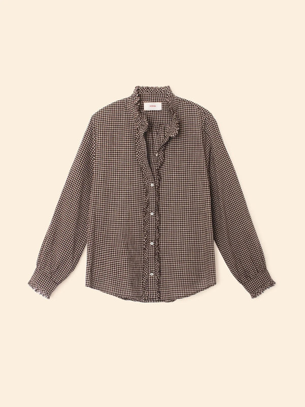 XIRENA AMELIE SHIRT IN BLACK PEPPER