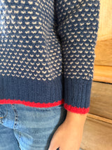 INJIRI SWEATER 104 in navy