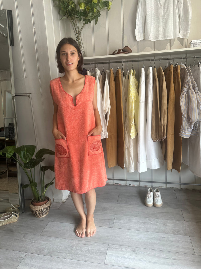 PRE-OWNED ( with tags! ) LORETTA CAPONI TOWELLING COVER-UP RRP £485