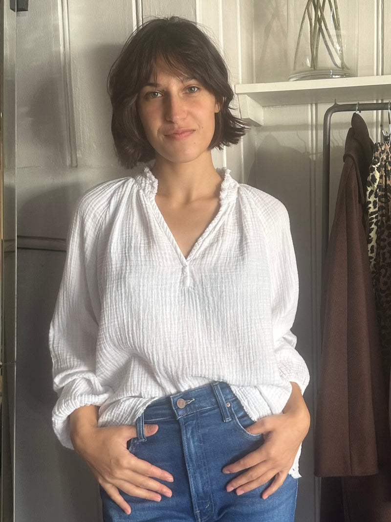 PRE-OWNED XIRENA GAUZE BLOUSE M RRP £225