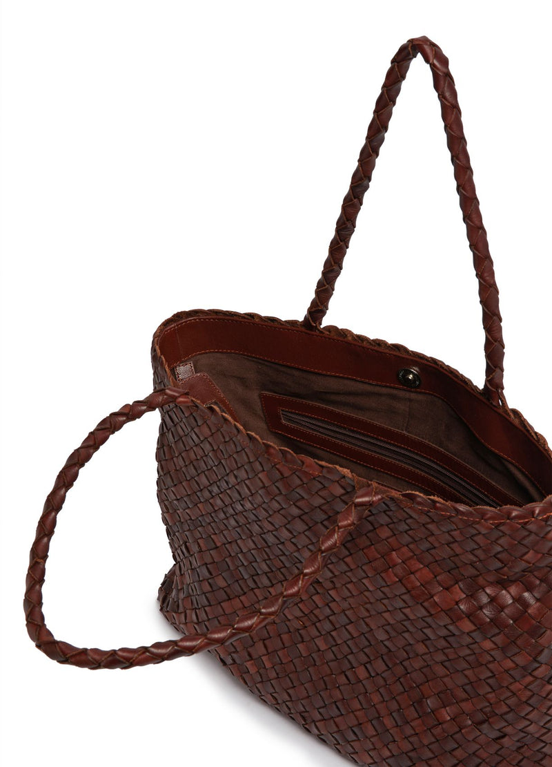 DRAGON DIFFUSION VINTAGE MESH TOTE IN DARK BROWN Sold Out
