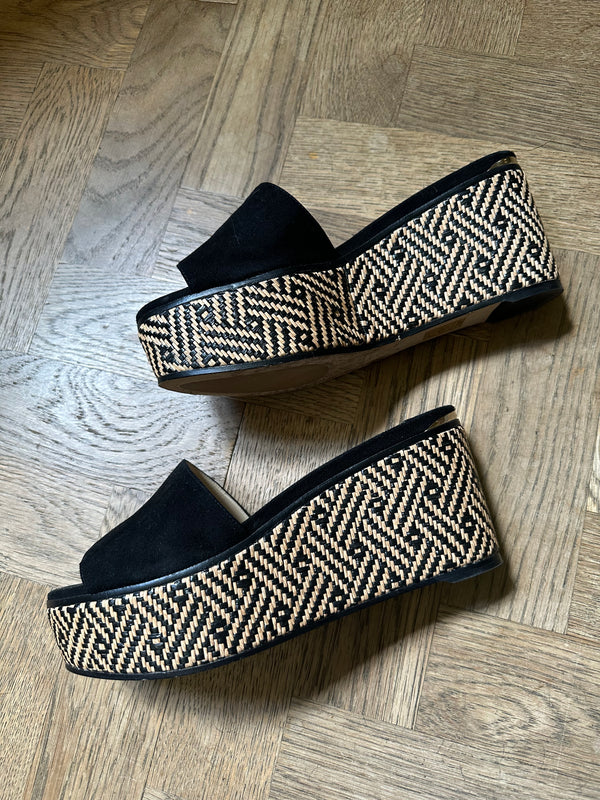 PRE-OWNED JIMMY CHOO WEDGES 38 RRP £495