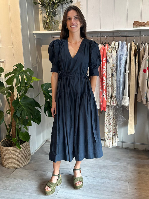 PRE-OWNED ULLA JOHNSON NAVY DRESS XS/0 RRP £495