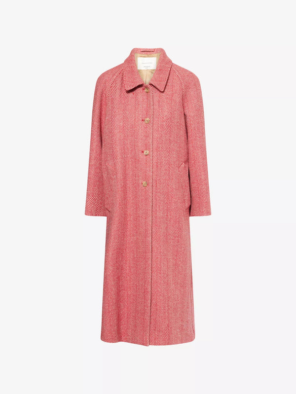 WEEKEND MAX MARA HERRINGBONE WOOL-BLEND COAT