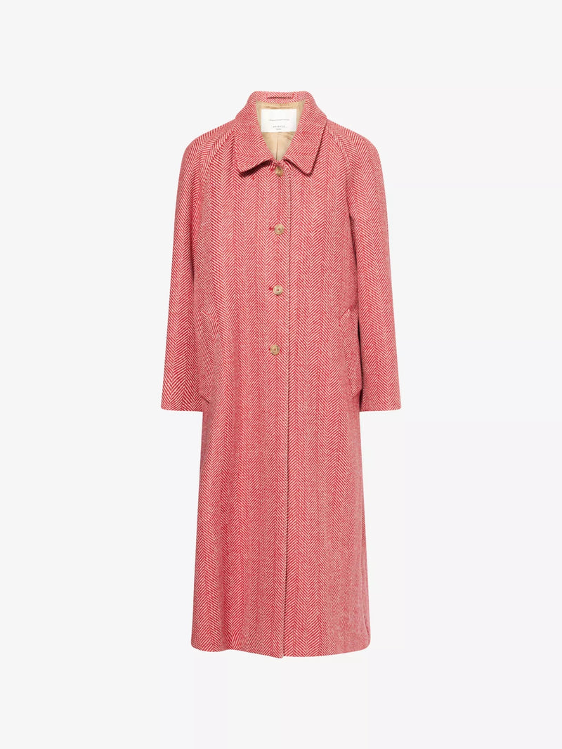 WEEKEND MAX MARA HERRINGBONE WOOL-BLEND COAT
