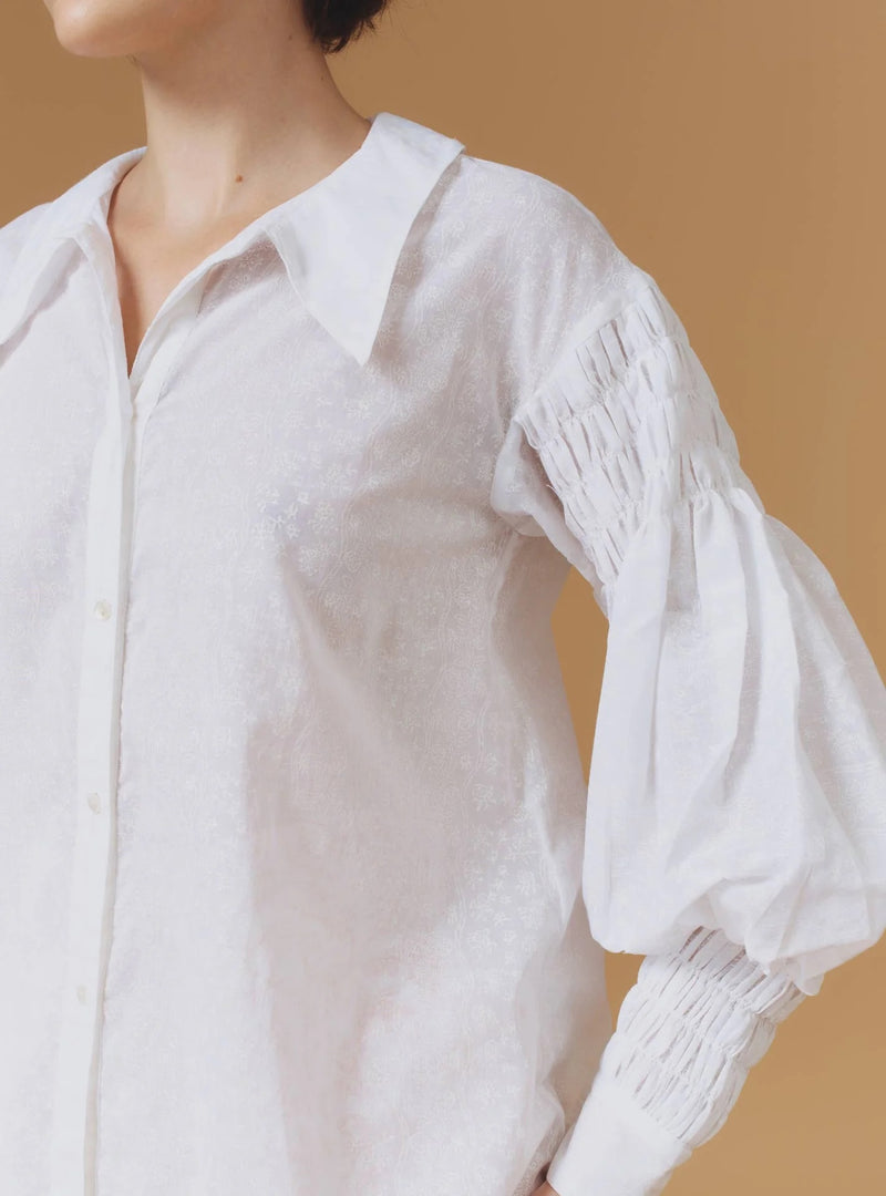 THIERRY COLSON ZLATA BLOUSE IN WHITE