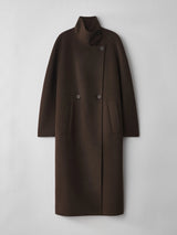 LISA YANG DOUBLE BUTTON COAT IN DARK OAK PRE-ORDER