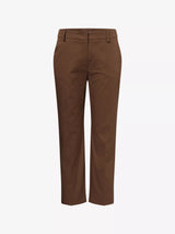 WEEKEND MAX MARA COTTON PANTS IN CHOCOLAT