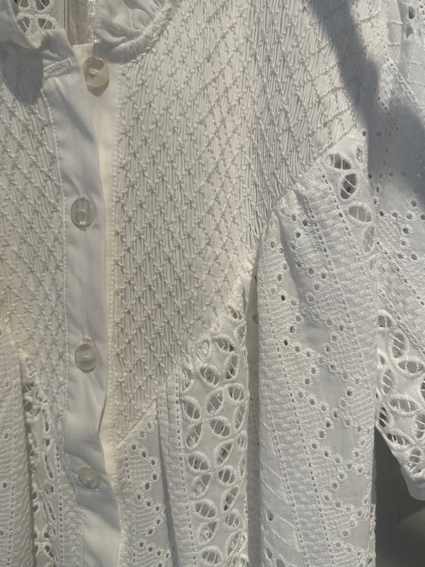 PRE-OWNED ( with tags!) Loretta Caponi Iole blouse M RRP £465