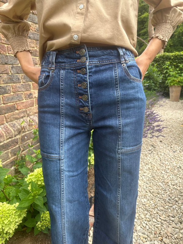 PRE-OWNED ULLA JOHNSON JEANS XS RRP £465