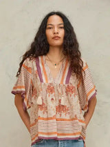 M.A.B.E. AUBRIE TOP IN SILK-COTTON BLEND