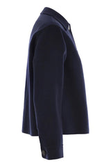 WEEKEND MAX MARA WOOL-RICH JACKET IN NAVY