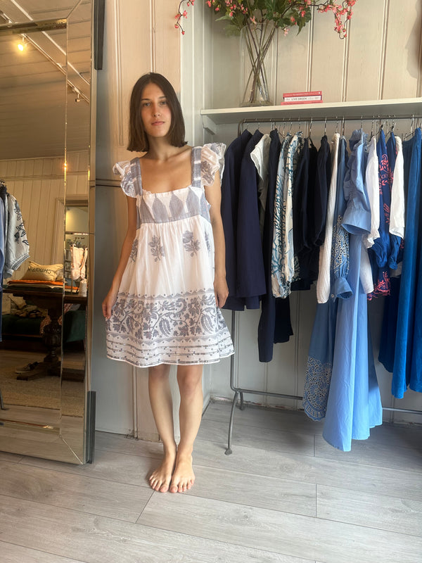 PRE-OWNED JULIET DUNN BABY DOLL SWIM COVER-UP M/L RRP £265