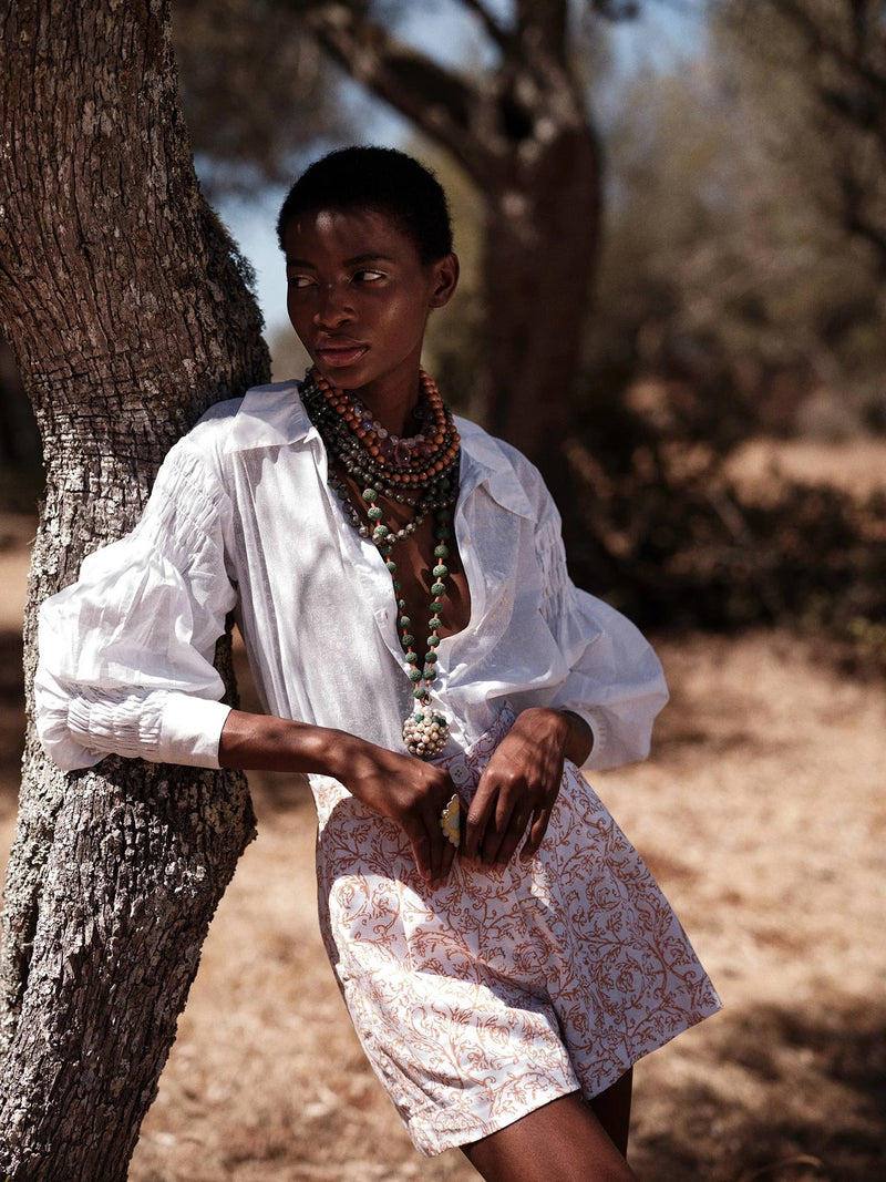 THIERRY COLSON ZLATA BLOUSE IN WHITE