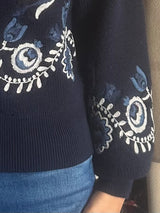 PRE-OWNED SEA EMBROIDERED SWEATER XXS RRP £425