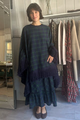 PRE-OWNED LORETTA CAPONI PONCHO O/S RRP £795