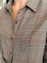 PRE-OWNED NILI LOTAN PLAID SHIRT M RRP £425
