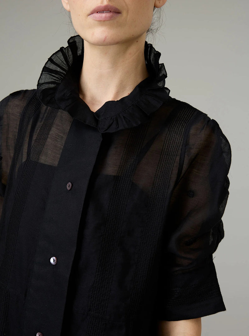 THIERRY COLSON VENETIA IN CHANDERI CHECKS & DOTS EMBROIDERY