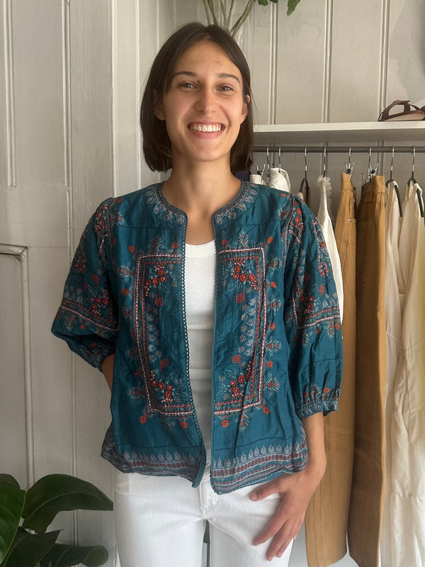 PRE-LOVED M.A.B.E. SILK BLEND JACKET RRP £325 M