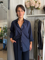 PRE-OWNED A.SHIRT SHIRT IN NAVY POPLIN  S  RRP £365
