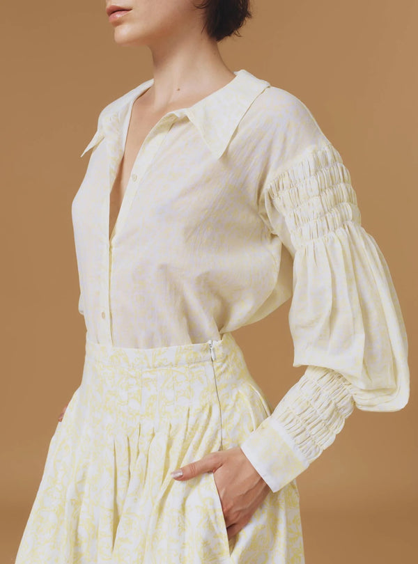 THIERRY COLSON ZLATA BLOUSE IN LEMON