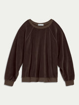 SUZIE KONDI SAMOS SWEATSHIRT IN WALNUT VELOUR