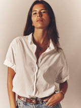 XIRENA CHANNING SHIRT IN WHITE