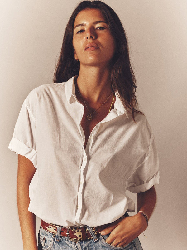 XIRENA CHANNING SHIRT IN WHITE