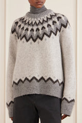 NILI LOTAN FAIR ISLE WOOL & ALPACA BLEND SWEATER