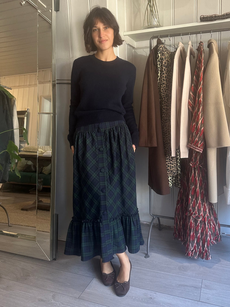 PRE-OWNED LORETTA CAPONI MAXI SKIRT RRP £495 S/M