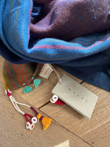 INJIRI CASHMERE SHAWL 128 in Navy