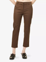 WEEKEND MAX MARA COTTON PANTS IN CHOCOLAT