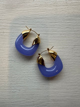 PRE-OWNED ORGANIC HOOPS IN PERIWINKLE RRP £115