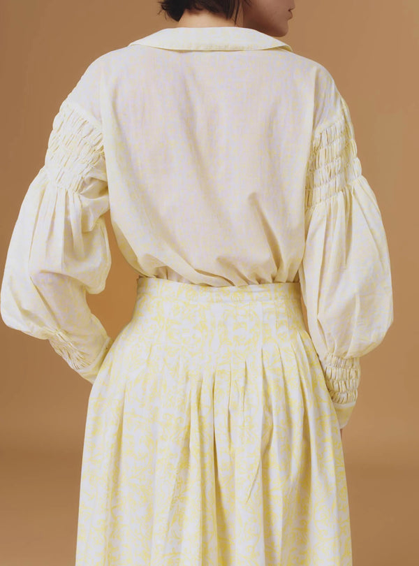 THIERRY COLSON ZLATA BLOUSE IN LEMON