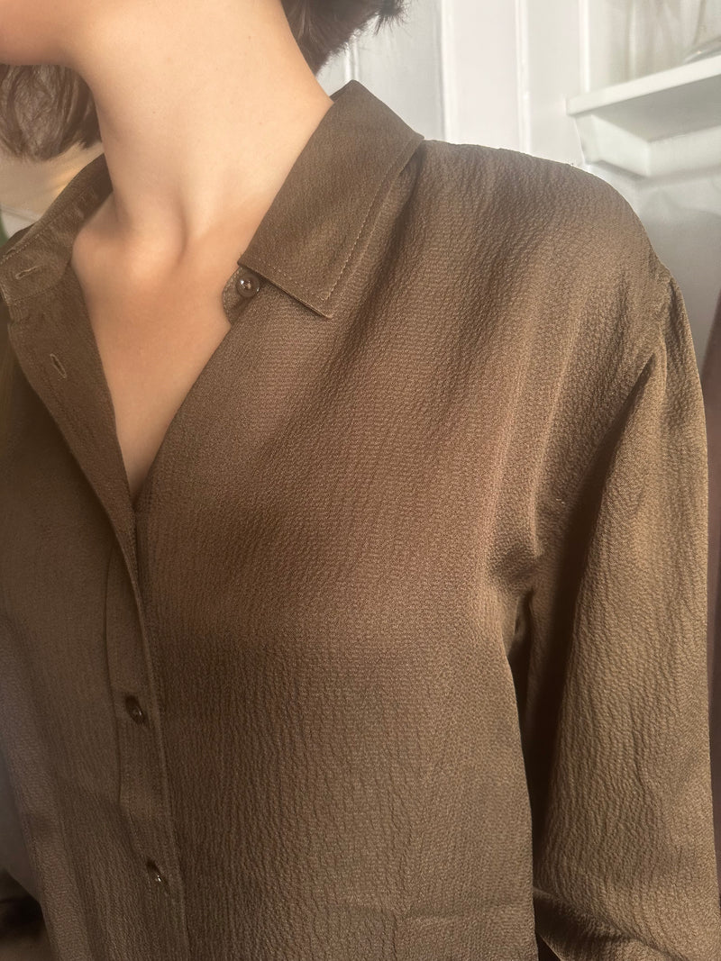 PRE-OWNED FRAME SILK SHIRT M/L RRP £425