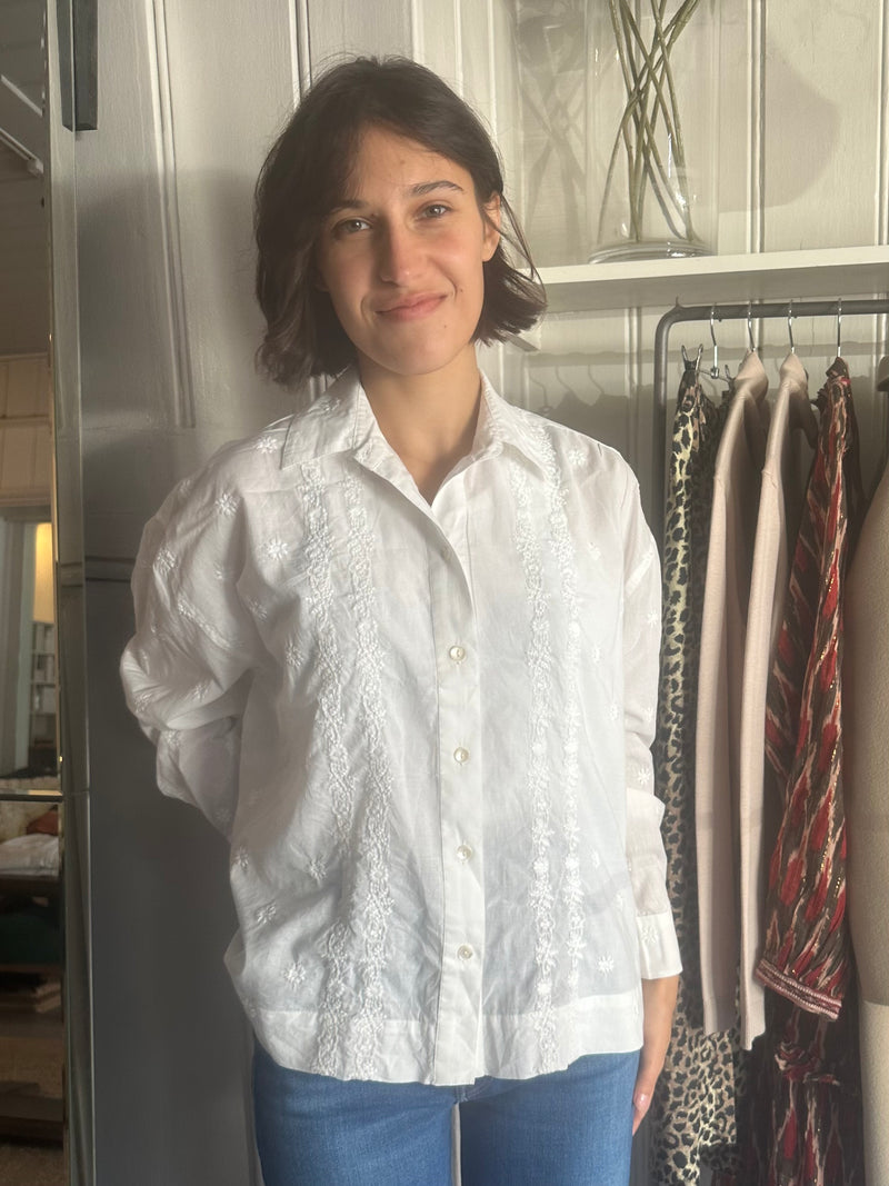 PRE-OWNED HANNAH ARTWEAR EMBROIDERED SHIRT RRP £365 S/M