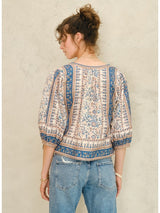 M.A.B.E. CASS PRINT JACKET IN NAVY