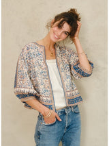 M.A.B.E. CASS PRINT JACKET IN NAVY
