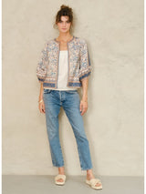 M.A.B.E. CASS PRINT JACKET IN NAVY
