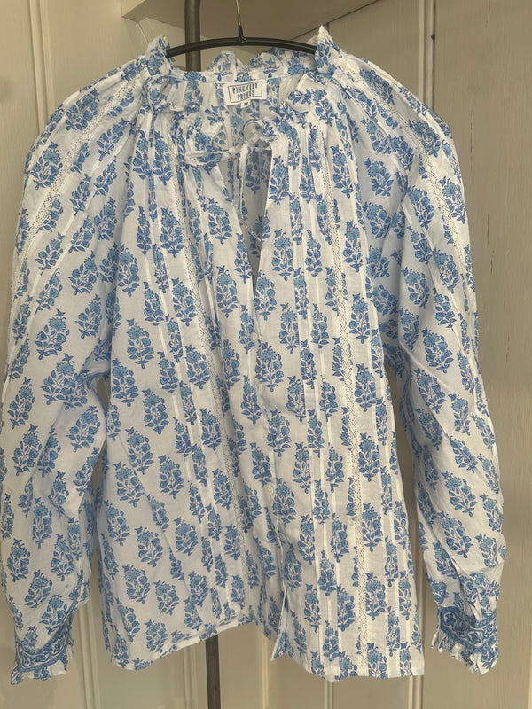 PRE-OWNED PINK CITY PRINTS BLOUSE M RRP £125