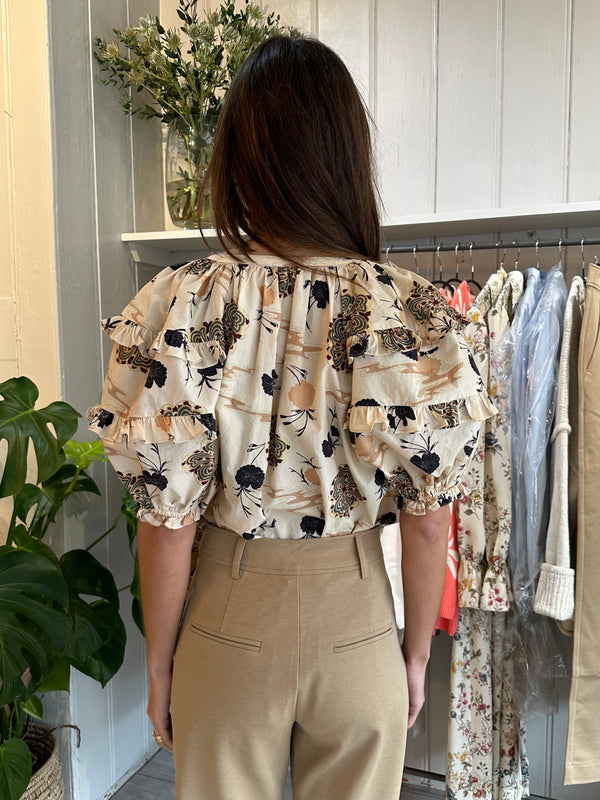 PRE-OWNED ULLA JOHNSON BLOUSE  M  RRP £285