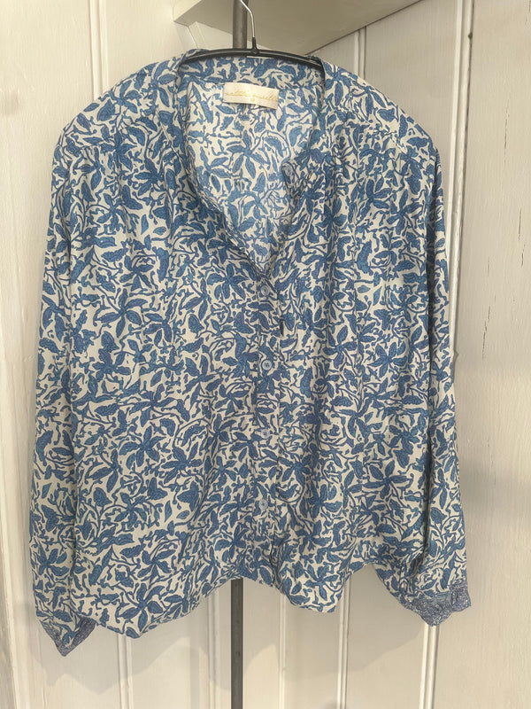 PRE-OWNED NATALIE MARTIN SILK BLOUSE XS/S