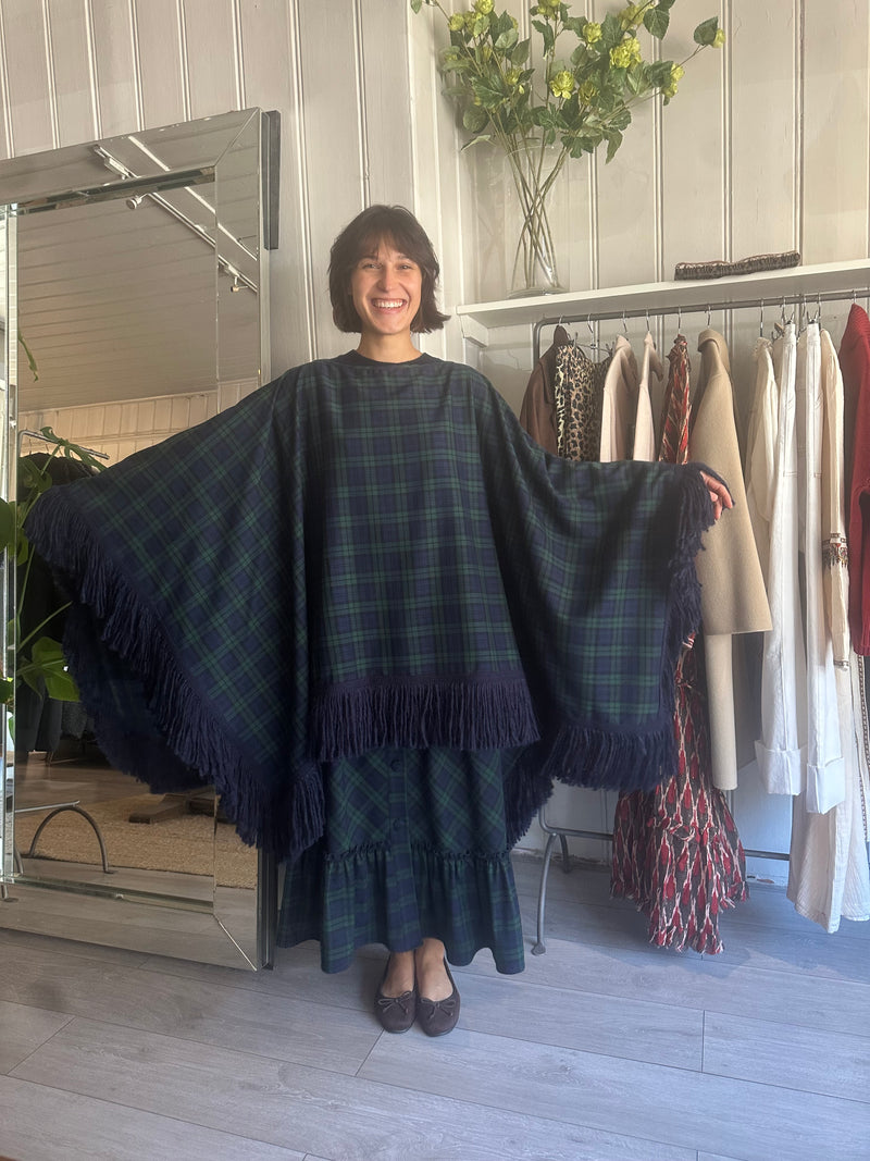 PRE-OWNED LORETTA CAPONI PONCHO O/S RRP £795