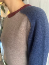 PRE-OWNED MOISMONT MULTI-BLOCK WOOL SWEATER M/L RRP £225