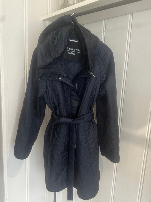 PRE-OWNED WEEKEND MAX MARA NAVY PARKA 8/10 RRP £485